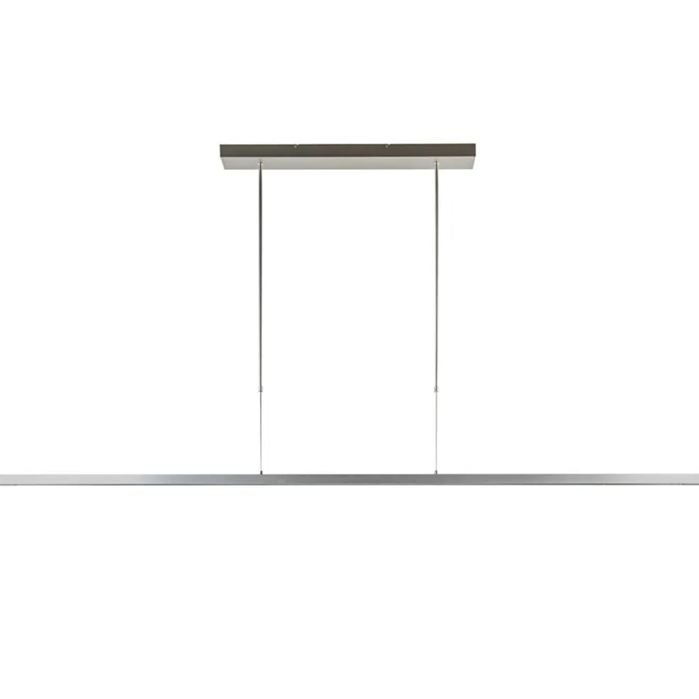 Aluminium LED hanglamp nikkel mat inclusief dimmer