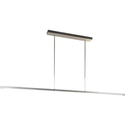 Aluminium LED hanglamp nikkel mat inclusief dimmer
