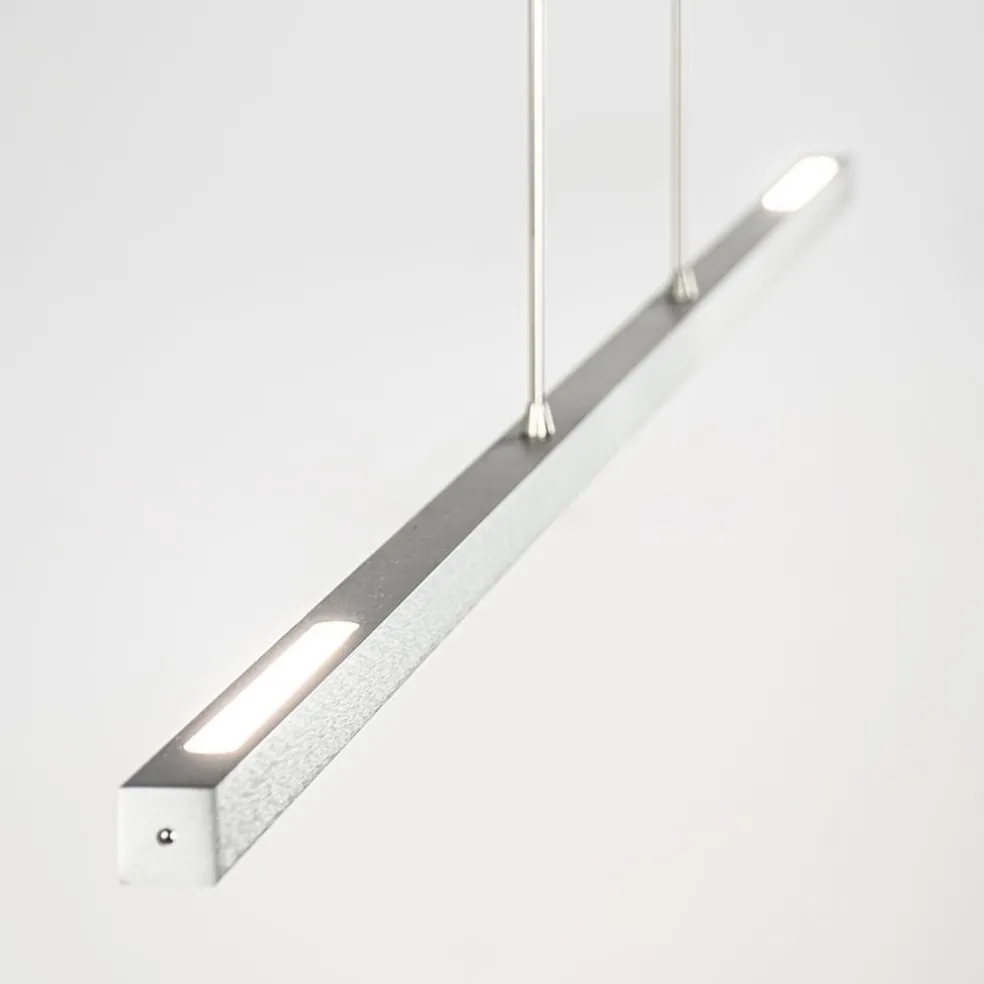 Aluminium LED hanglamp nikkel mat inclusief dimmer