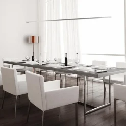 Aluminium LED hanglamp nikkel mat inclusief dimmer