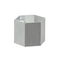 Aluminium wandlamp 6-hoek up+down