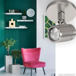 Badkamer spot Rain nikkel verstelbaar