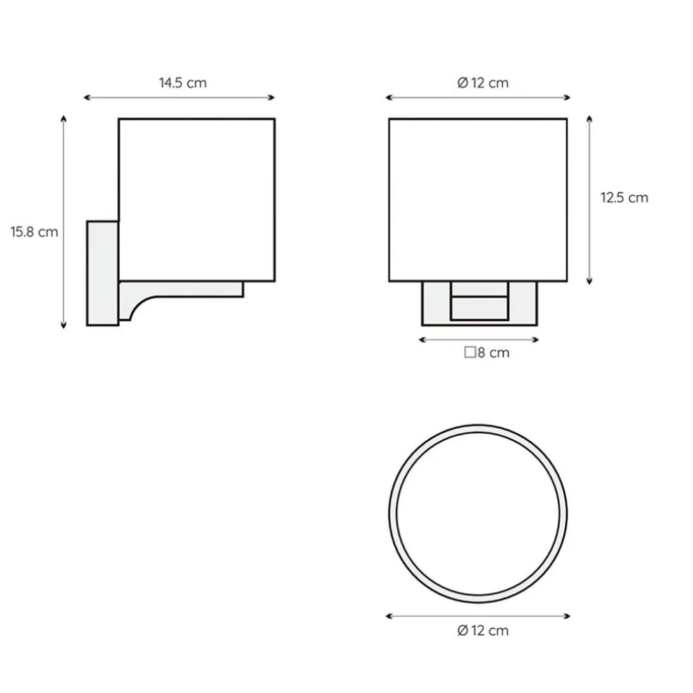 Badkamerwandlamp zwart met opaal glazen kap