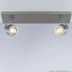 Balkspot 2-lichts nikkel mat gu10
