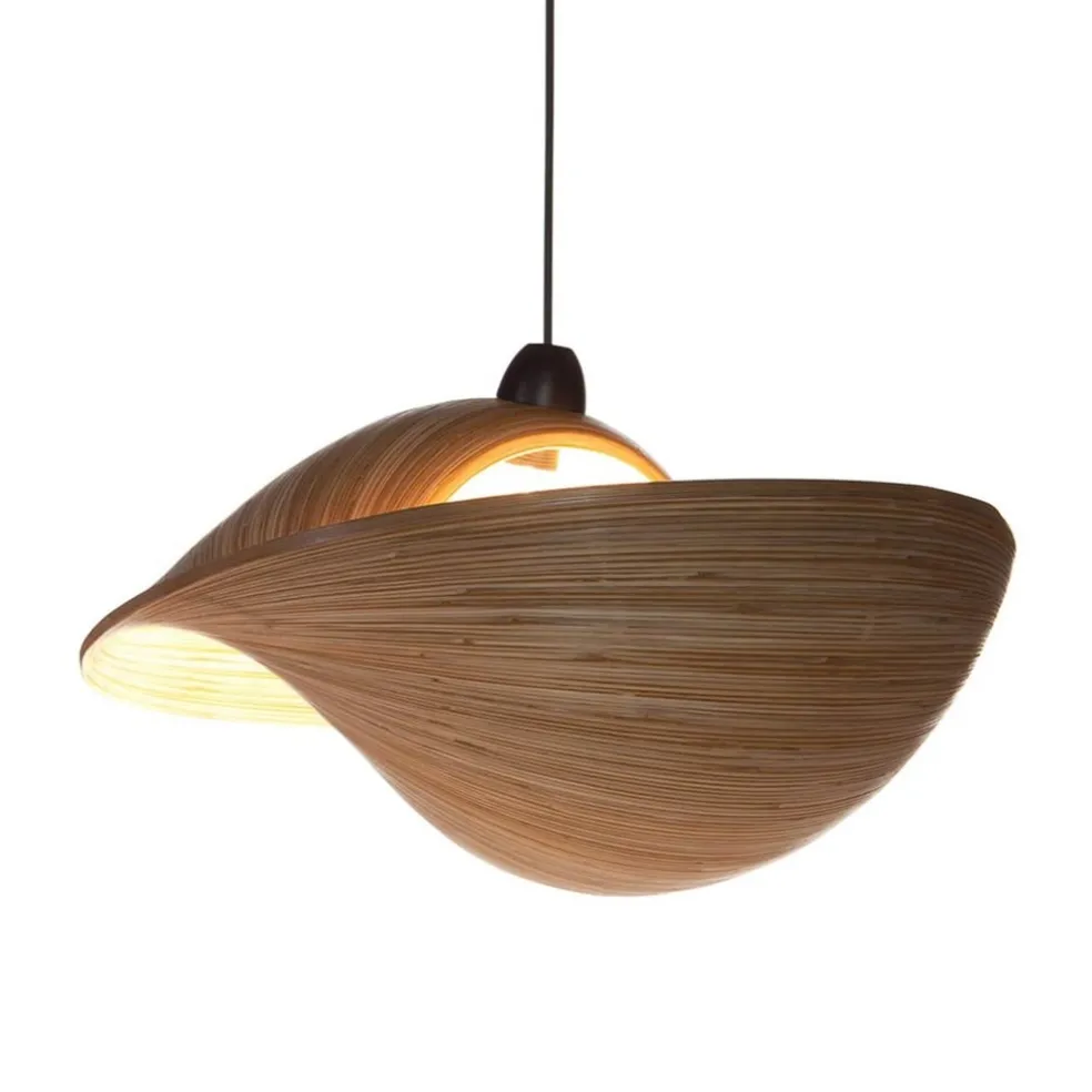 Bamboe hanglamp schelp 50 cm