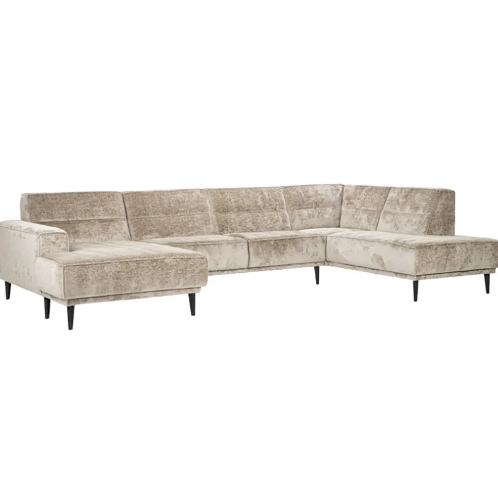 Bank Sef U-opstelling taupe