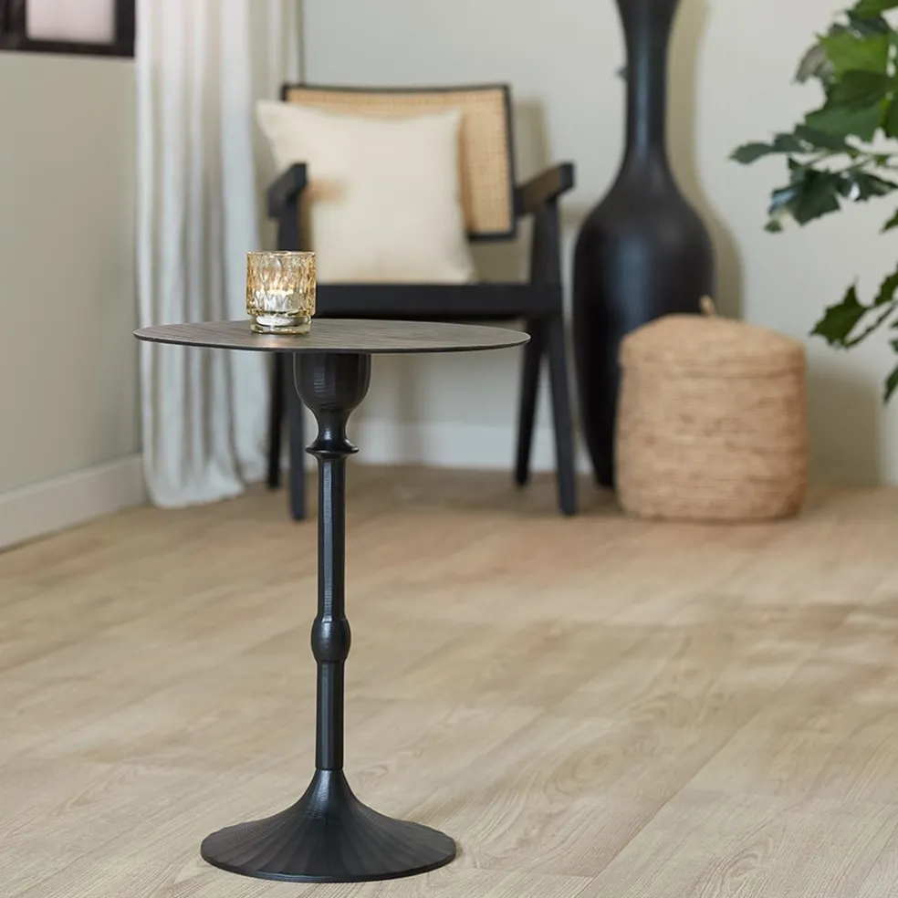 Bijzettafel Janna mat zwart L&L