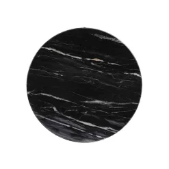 Bijzettafel Lomelo zwart marmer met antiek brons