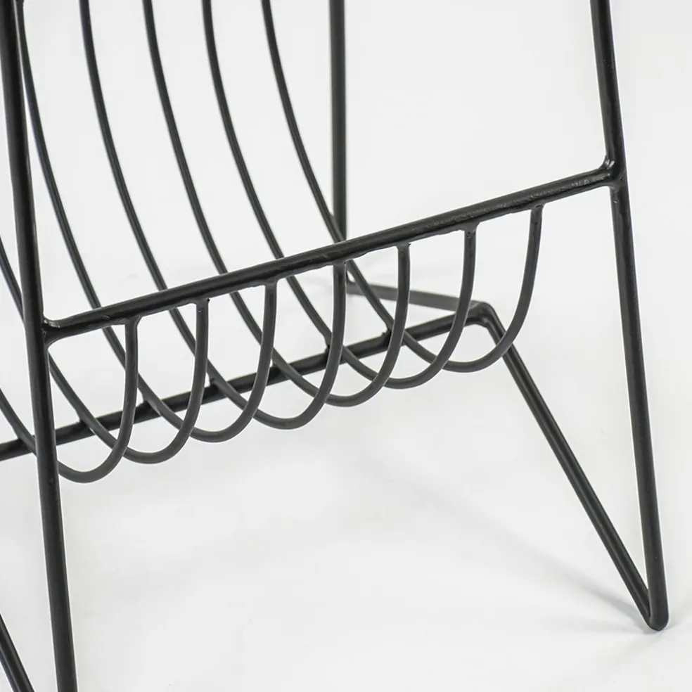 Bijzettafel mango hout met tijdschriftenrek