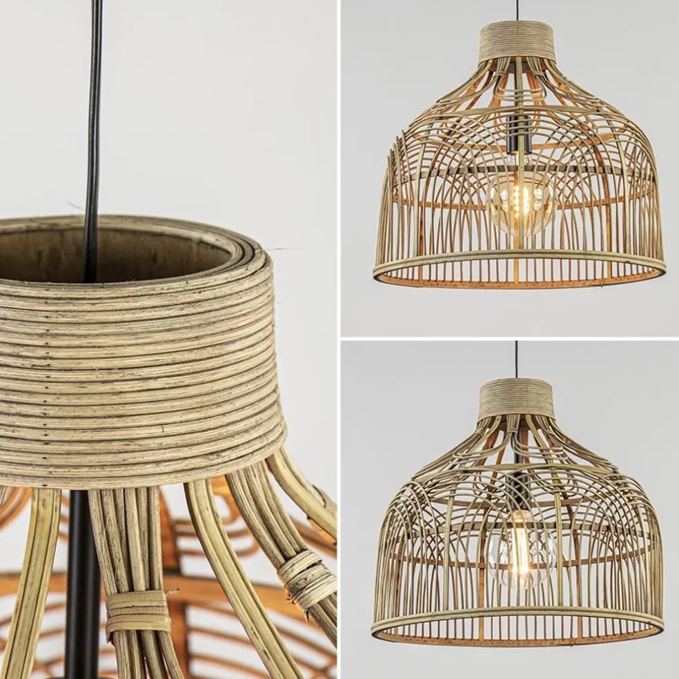 Botanische hanglamp Pocita rotan naturel 48 cm