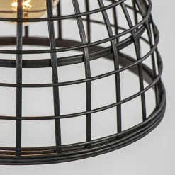 Botanische hanglamp Puerto rotan mat zwart