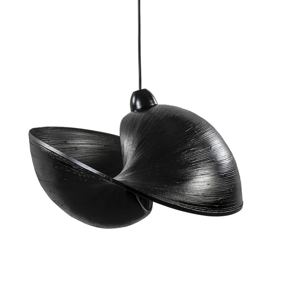 Botanische hanglamp zwart 50 cm