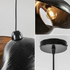 Botanische hanglamp zwart 50 cm