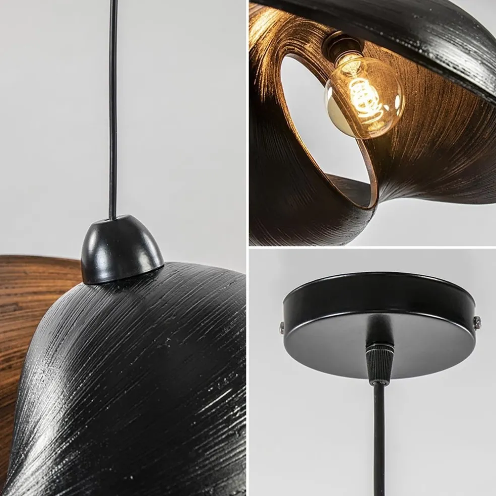 Botanische hanglamp zwart 50 cm