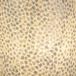 Botanische tafellamp cilinder met capiz schelpen wit