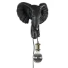 Botanische wandlamp Elephant mat zwart