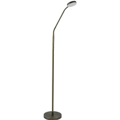 Bronzen leeslamp op accu inclusief dimbaar LED