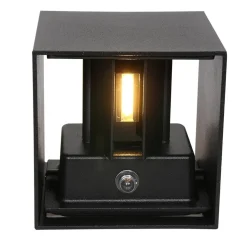 Buitenlamp Logan zwart + sch.sensor IP54