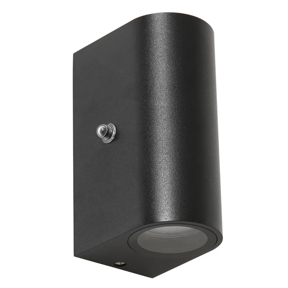 Buitenlamp Logan zwart+schemersensor IP44