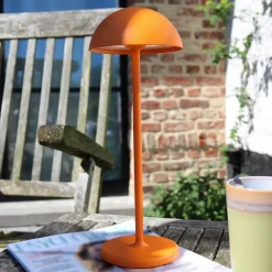Buitenlamp op batterij oranje dimbaar IP54