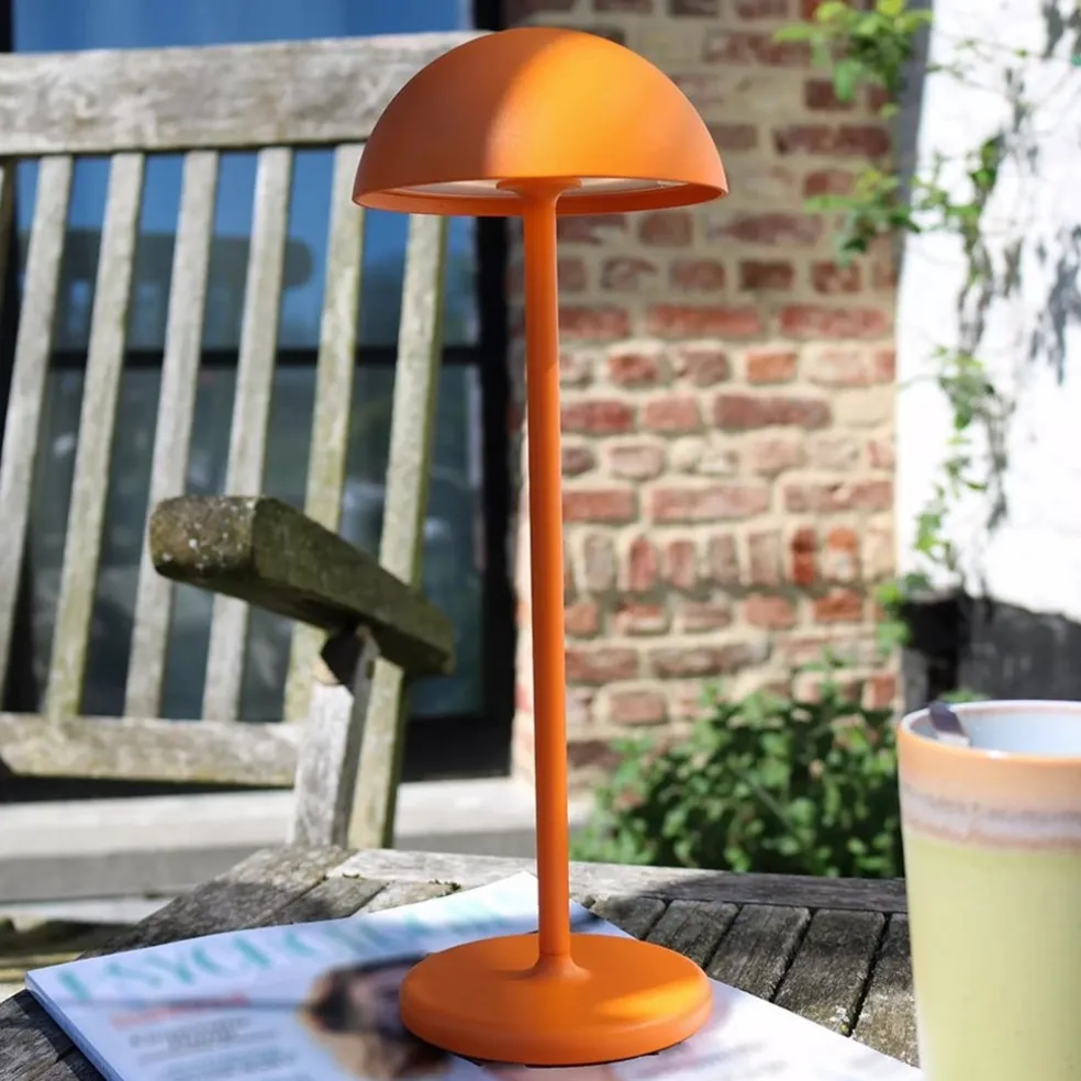 Buitenlamp op batterij oranje dimbaar IP54