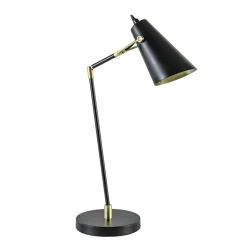 Bureaulamp Barre zwart/matgoud