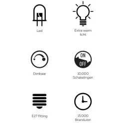 Calex Dijon Amber Pulse 2000K dimbaar