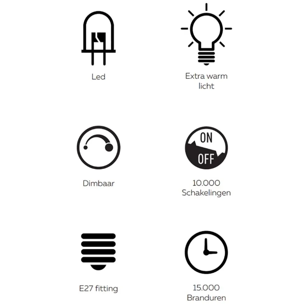 Calex Rada LED lamp Titanium 2200K dimbaar