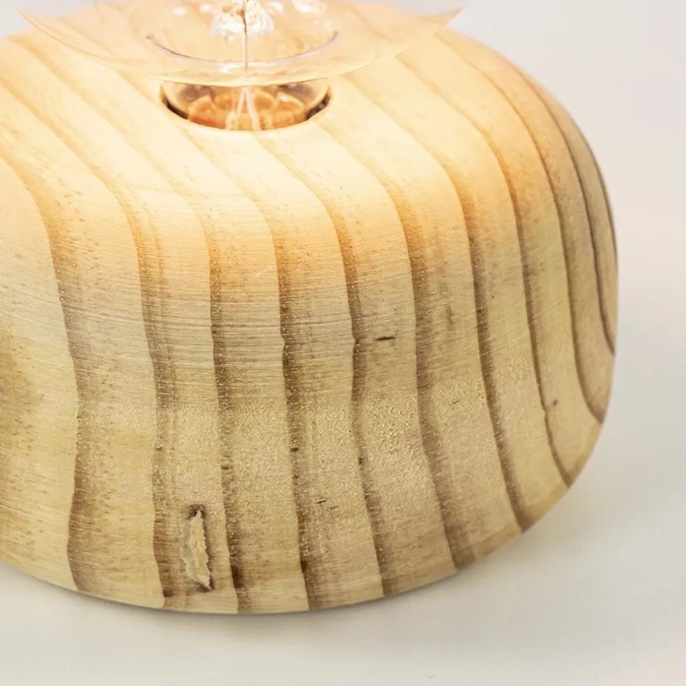 Calex tafellamp Wood FSC rond