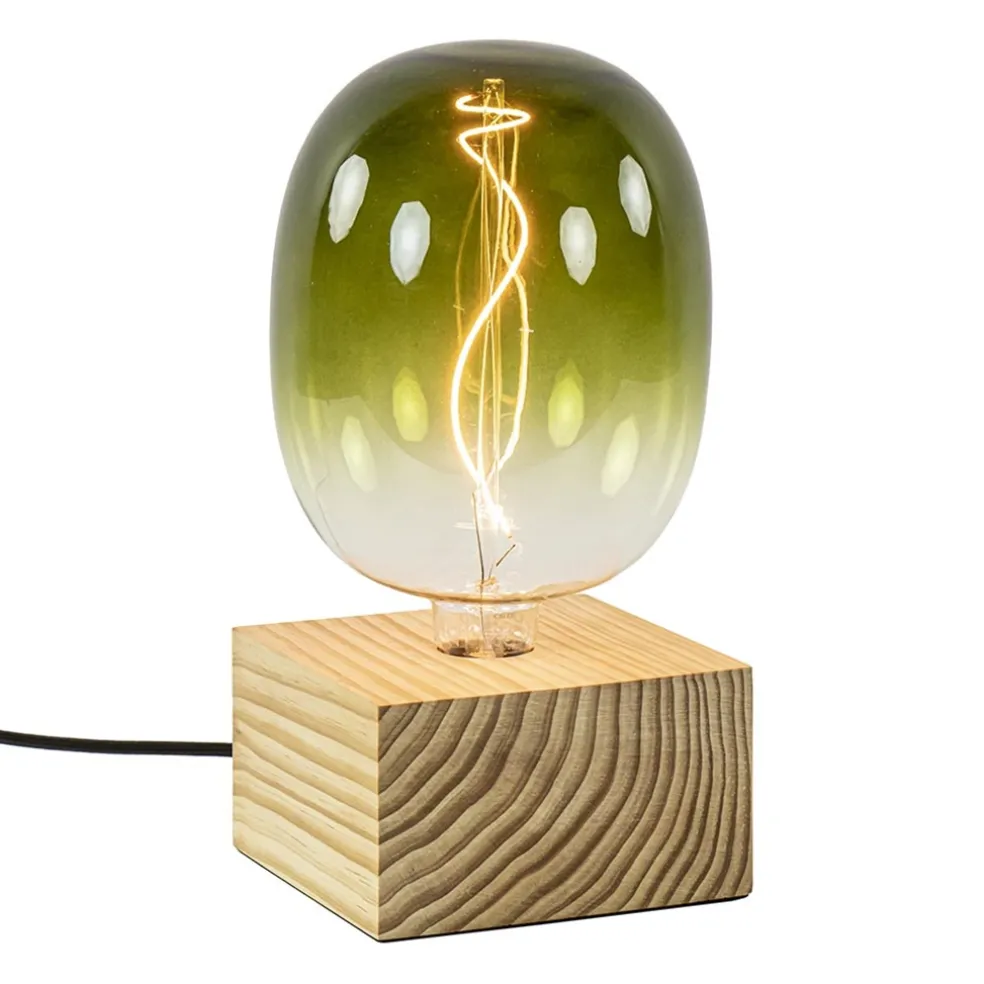 Calex tafellamp Wood FSC vierkant