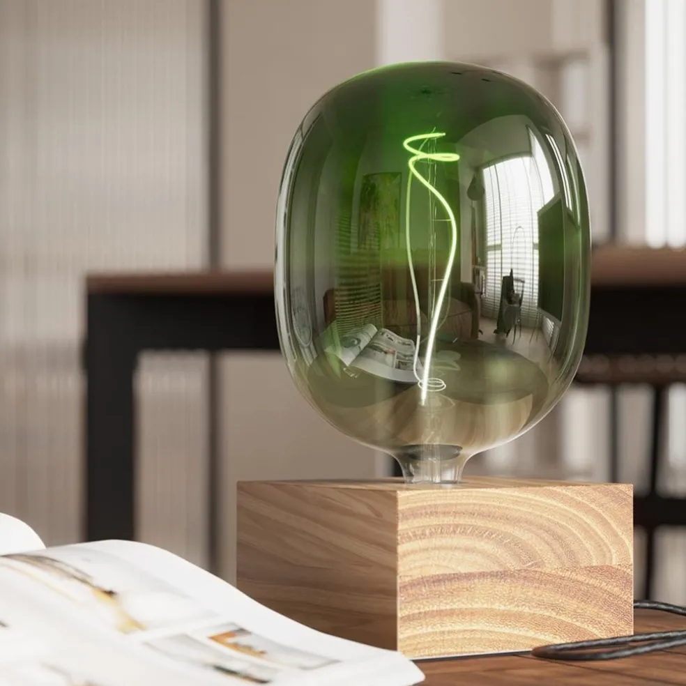 Calex tafellamp Wood FSC vierkant