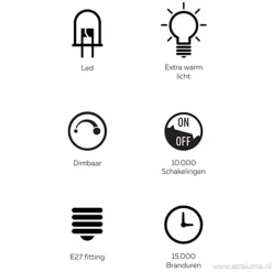 Calex Vienna led gold 4w e27