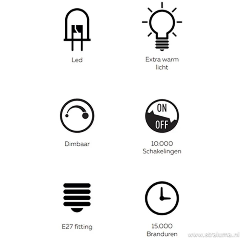 Calex XXL Vienna LED lamp Titanium E27 6W