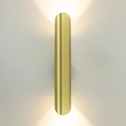 Chique wandlamp solid brass met zwart up+down
