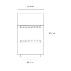 Cilinder tafellamp zwart metaal met goud