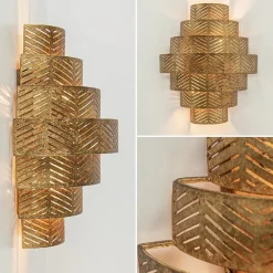 Decoratieve wandlamp ambachtelijk brons