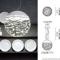Design hanglamp Kelly bol wit