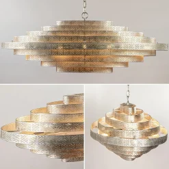 Design hanglamp ovaal oud zilver
