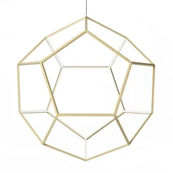 Design LED hanglamp goud 80x100 cm