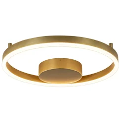 Design LED plafond/wandlamp ring goud