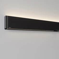 Design LED wandlamp zwart met Gesture Control 90 cm