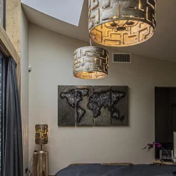 Design tafellamp ambachtelijk zilver