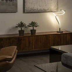 Design tafellamp zwart met dimbaar LED