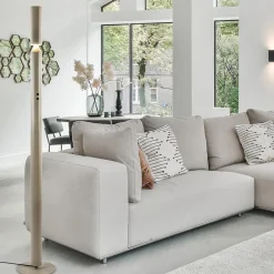 Design vloerlamp beige up+down