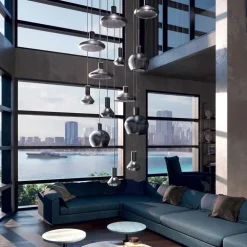 Diesel Living with Lodes hanglamp Flask A metallic black