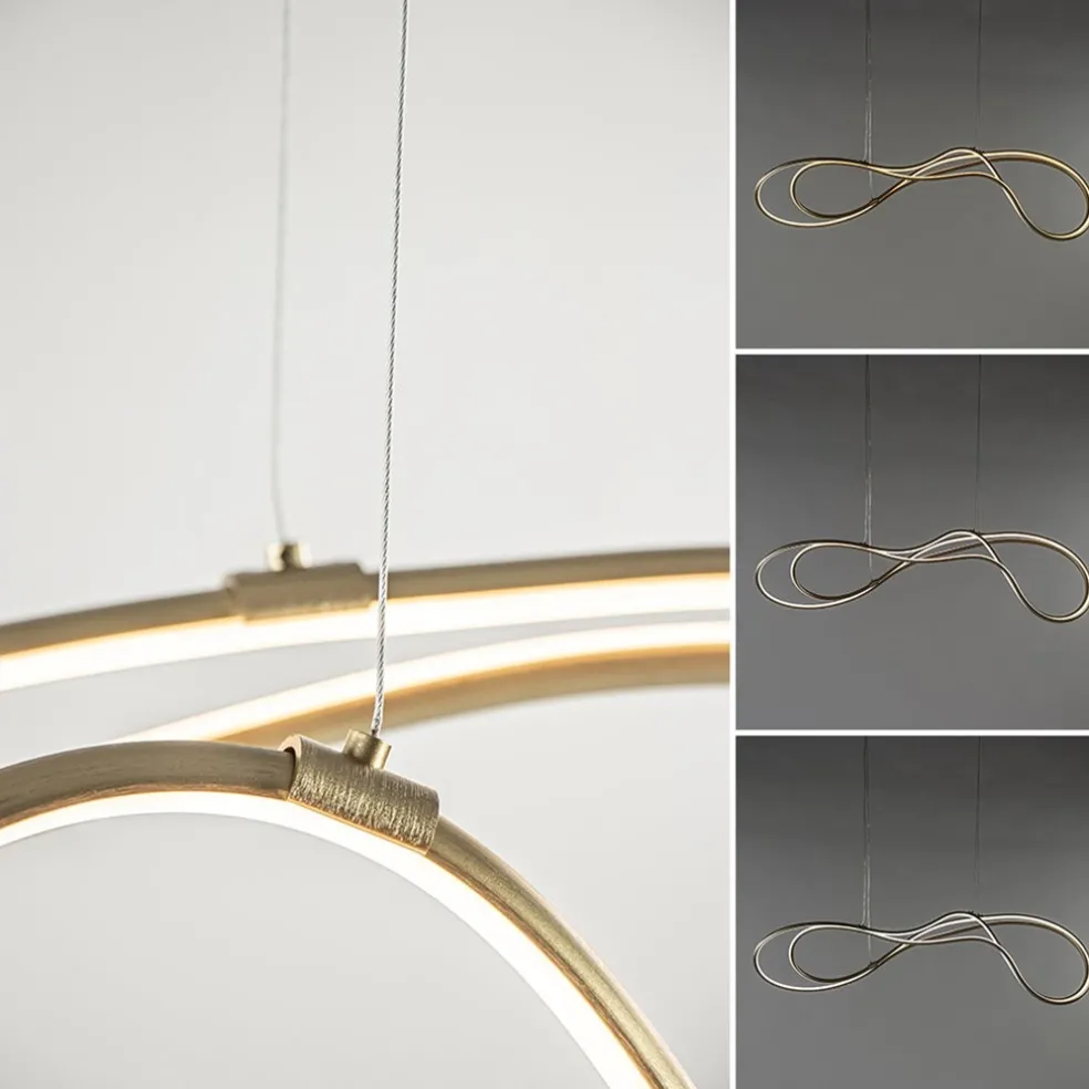 Dimbare LED hanglamp goud