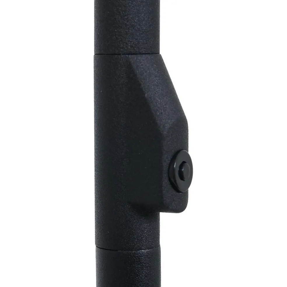 Dimbare LED vloerlamp zwart met witte schotels