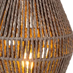 Draad tafellamp hoogwaardig papier grijs