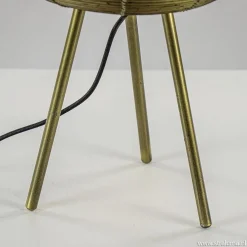 Driepoot tafellamp Tomek antiek brons