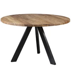 Eettafel Acaciahout 3-poot zwart  Ø120